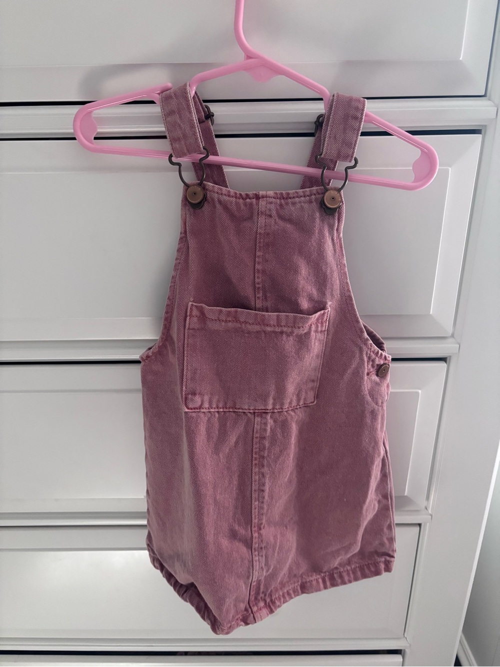 Girls Pink Corduroy Shortalls Overall Dress